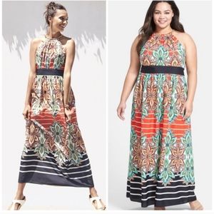Elija J. Halter Maxi Dress Plus Size